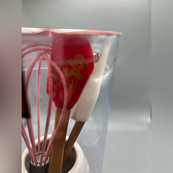 Cook With Color GINGERBREAD HOUSE Silicone Utensil Set With Holder Christmas NEW - Picture 4 of 6